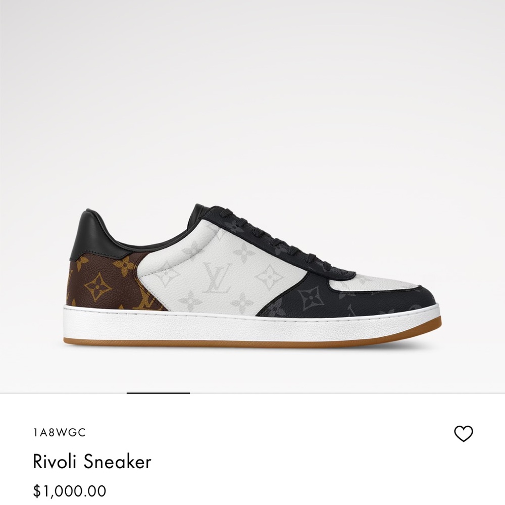 Louis Vuitton Rivoli Sneakers - Black, White, and Brown